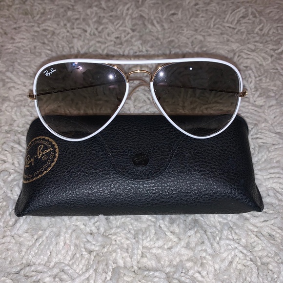 Ray-Ban Accessories - Ray-Ban White Aviators